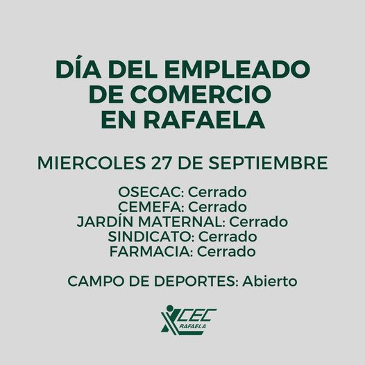 ¡DÍA DEL EMPLEADO DE COMERCIO!