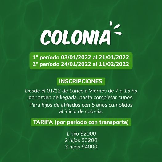 COLONIA 2021-2022 