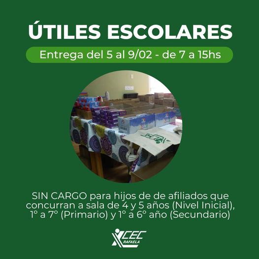 ¡ENTREGA DE ÚTILES!