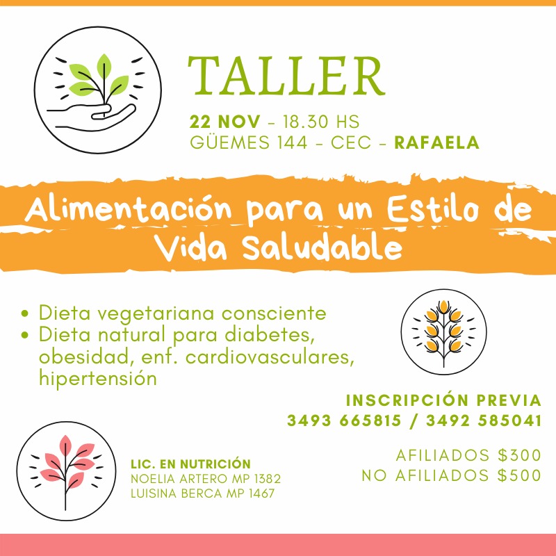 TALLER DE ALIMENTACIÓN SALUDABLE