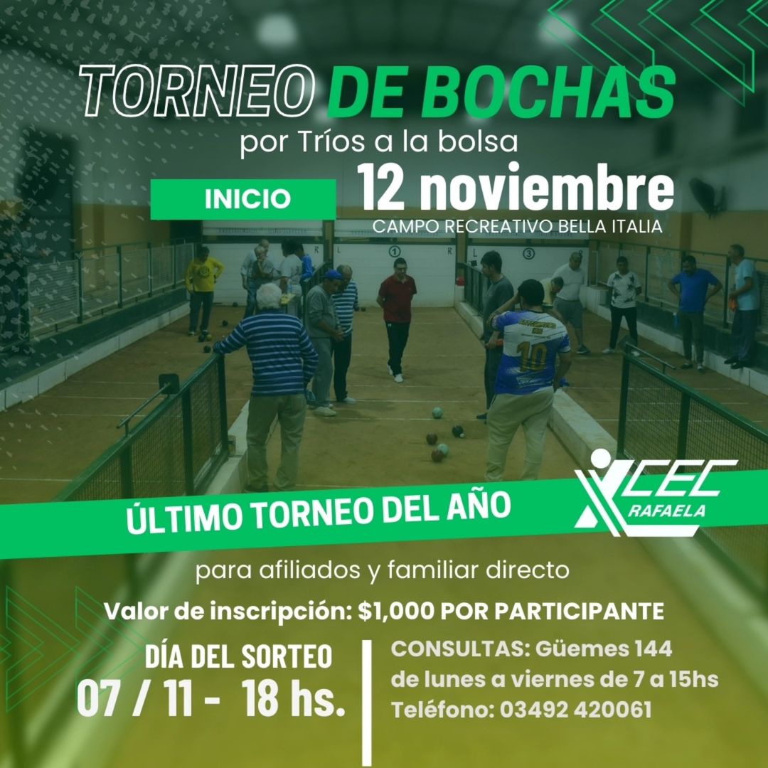 ÚLTIMO TORNEO DE BOCHAS