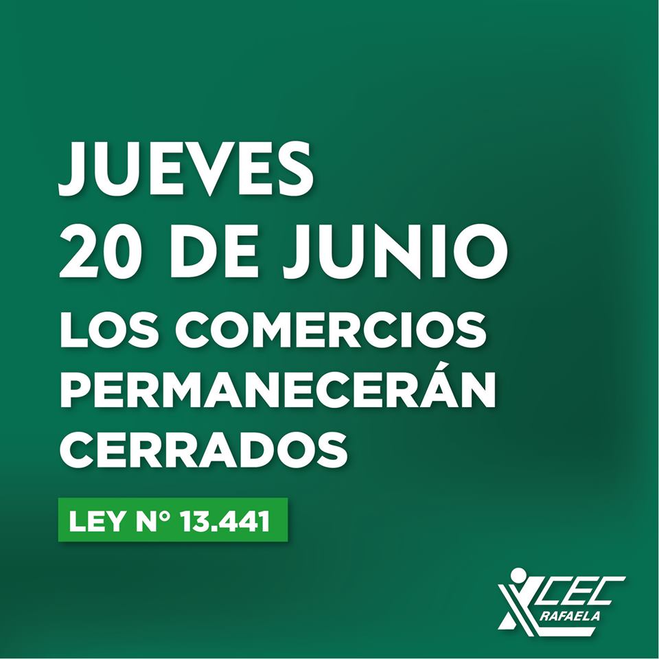 FERIADO 20 DE JUNIO