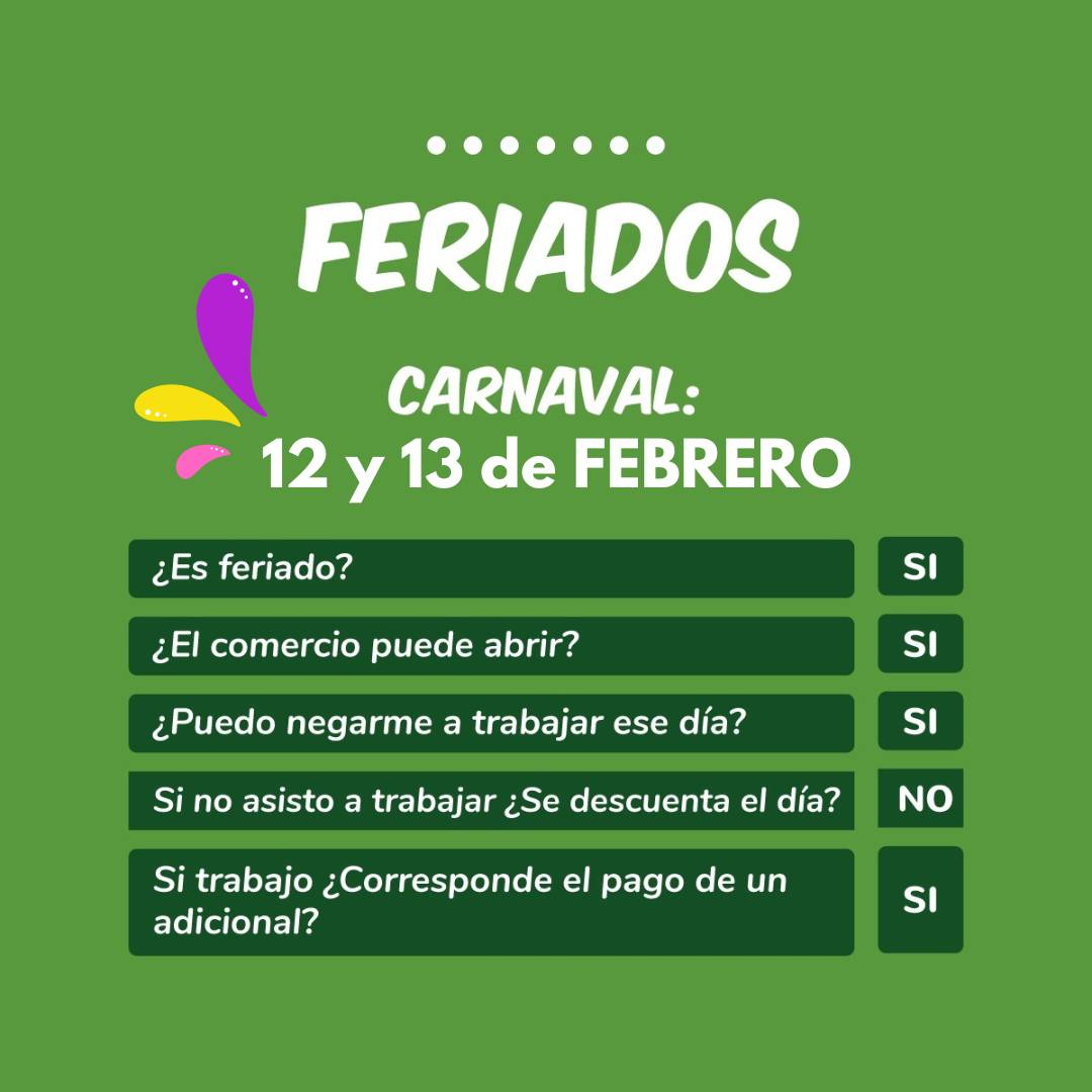 ¡FERIADOS!