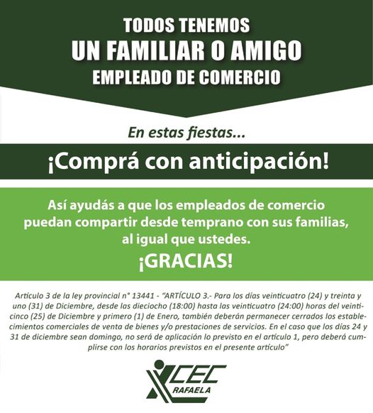 ¡Hace tus compras con anticipación!