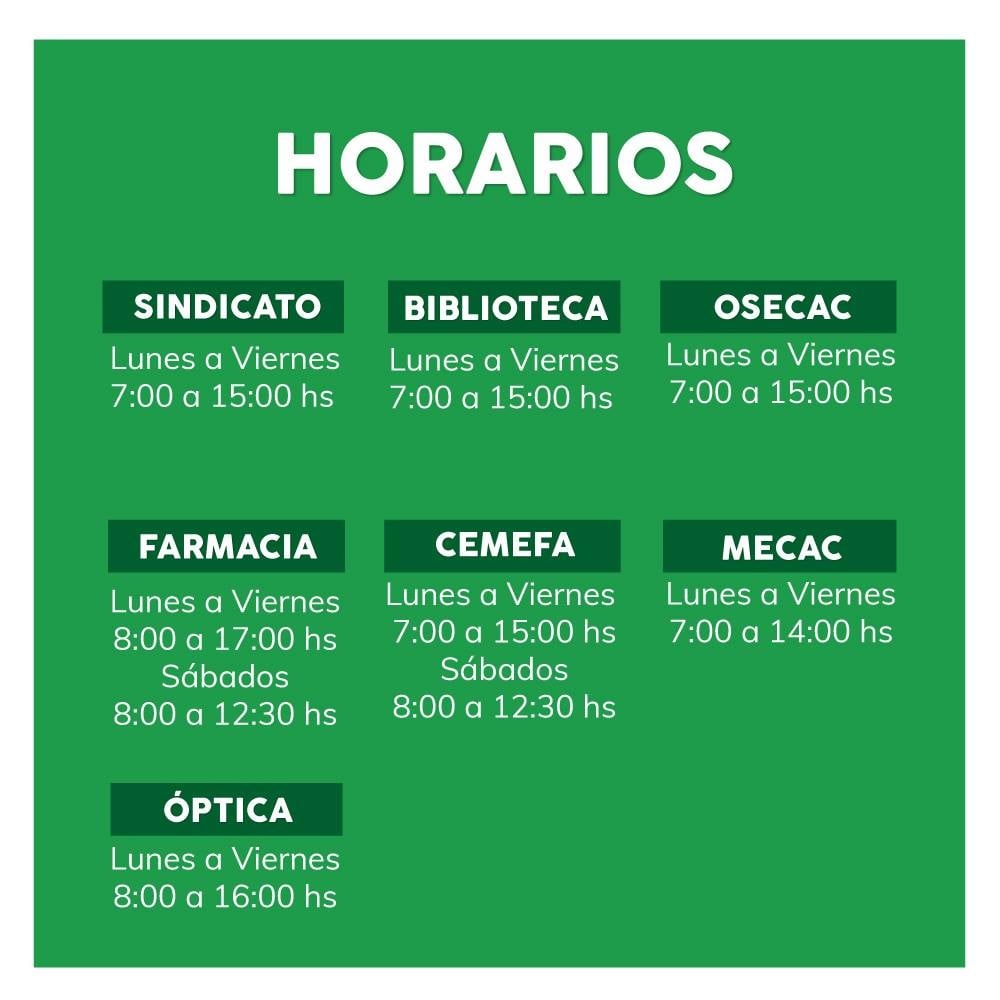 HORARIOS