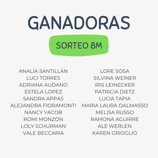 ¡GANADORAS!