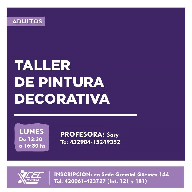 #TalleresCEC Taller de Pintura Decorativa