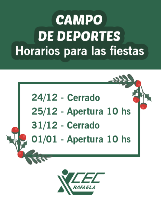 HORARIOS CAMPO DE DEPORTE