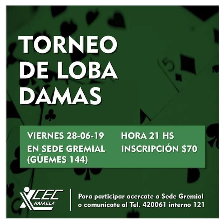 TORNEO DE LOBA DAMAS