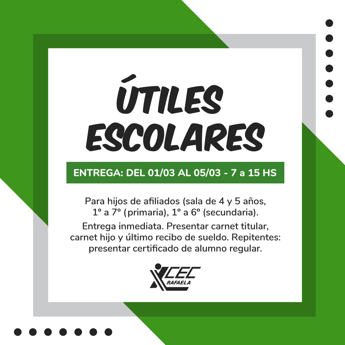 ENTREGA DE ÚTILES ESCOLARES 2021