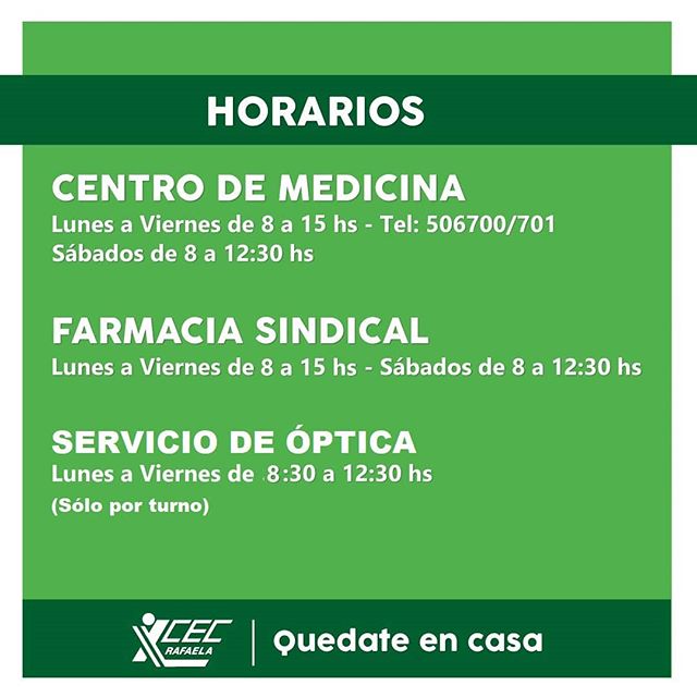 HORARIOS DE ATENCIÓN