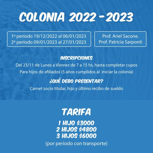 ¡COLONIA!