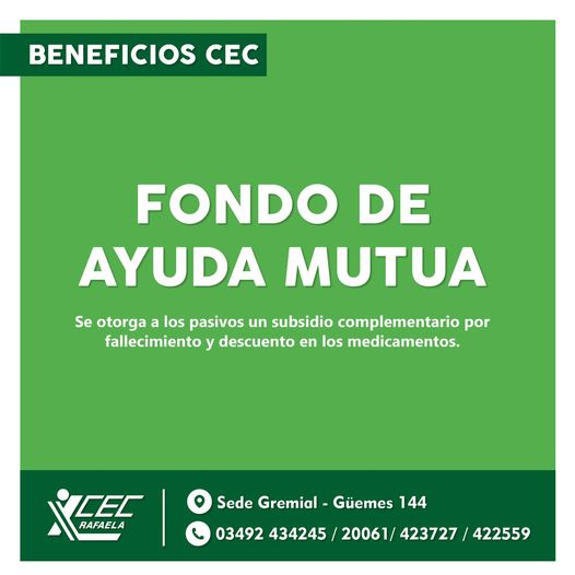 #BeneficiosCEC F.A.M. (Fondo de Ayuda Mutua)