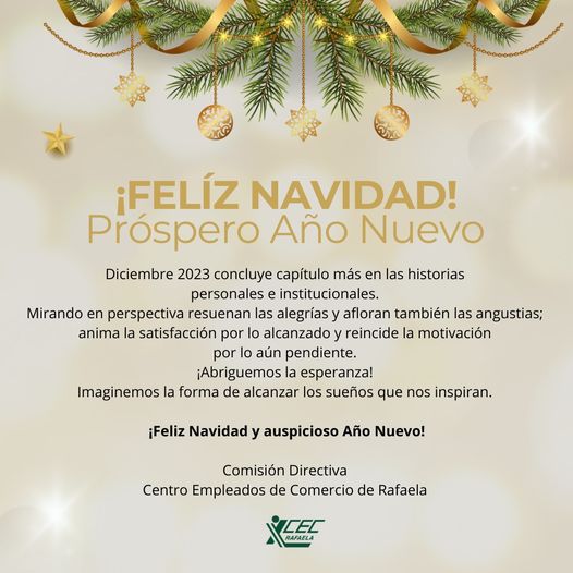 ¡Feliz Navidad y auspicioso Año Nuevo!