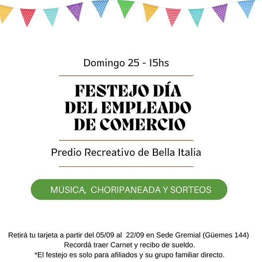 ¡DÍA ESPECIAL DE FESTEJOS! agendalo.