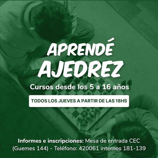 Aprendé Ajedrez en Centro Empleados de Comercio.
