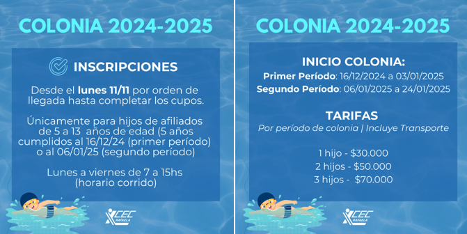 INSCRIPCIONES COLONIA