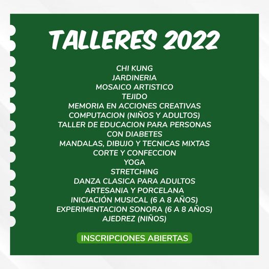 ¡TALLERES 2022!