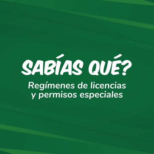 ¿SABÍAS QUE? REGIMENES DE LICENCIAS Y PERMISOS ESPECIALES