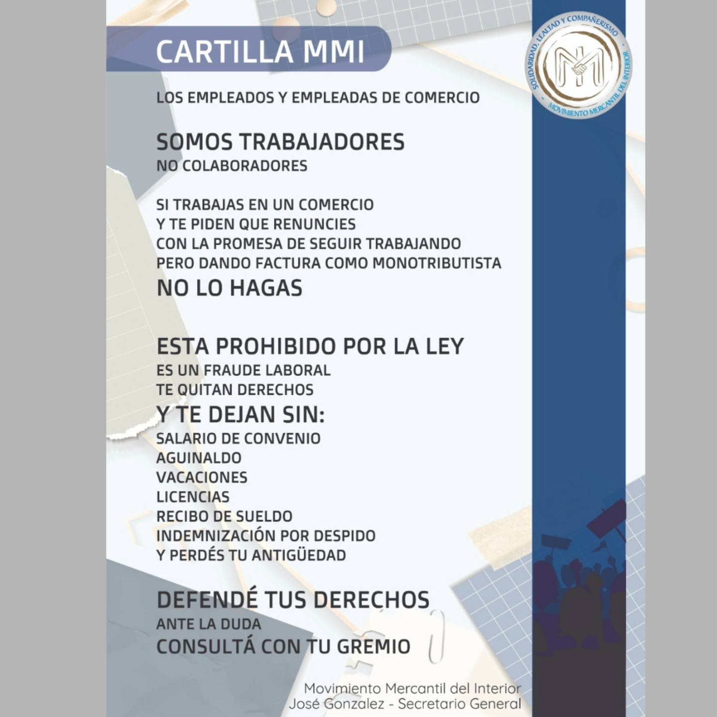 ¡DENDÉ TUS DERECHOS!